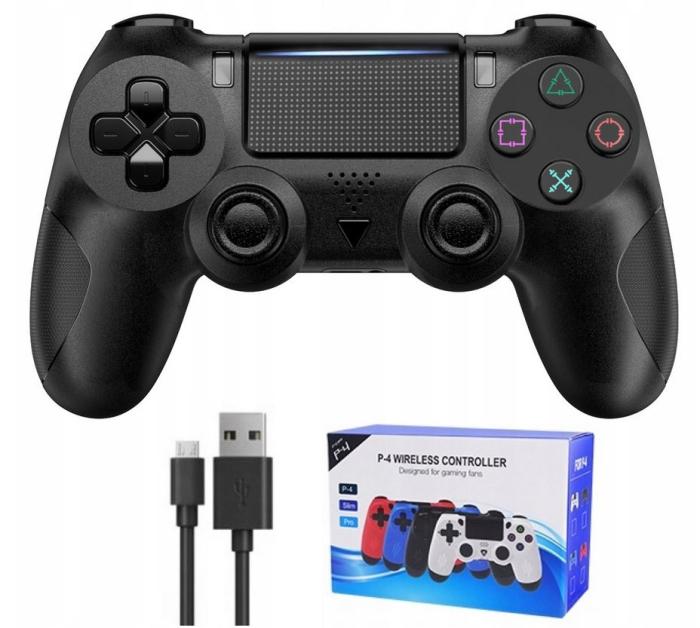 Gamepad doSony PS4 Dualshock 4 PS4 / PS4 Slim / PS4 PRO / PC bezprzewodowy czarny (Bluetooth / USB) (zamiennik) [HSY-016]
