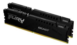 DDR5 128GB (2x64GB) 5600 MHz Kingston Fury Beast Black XMP 3.0, AMD EXPO CL40 40-40-40 1.25V [KF556C40BBK2-128]