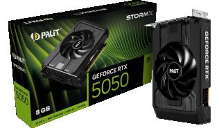 GeForce RTX5050 Palit 8GB GDDR6 StormX [NE65050019P1-GB2070F] (1xHDMI 2.1b, 3xDP 2.1b) (128-bit, PCIe 5.0)