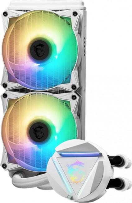 MSI MAG CoreLiquid 240R V2 White CPU cooler (2x120 mm, 4-pin PWM + 3-pin ARGB, ARGB) (wodne) [306-7ZW1B50-813]