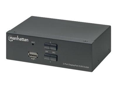 Przełącznik Manhattan KVM DisplayPort/USB 2x1 4K 60Hz [153546]