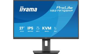 (27) Iiyama ProLite XB2797QSNP-B1 (IPS, 2560x1440, 350, 1ms, 99%sRGB, 75Hz) (1xHDMI 1.4, 1xDP 1.2, 2xUSB-A 3.0, 2xUSB-C 3.0, 1xUSB-C 3.0 z DP 1.2, 1xAudio), głośniki (2x2W), czarny