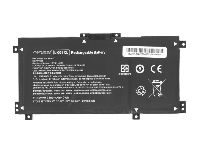 Movano Premium bateria HP Envy 17, x360 15 11.55V, 3500mAh (40Wh) 3 ogniwa LG [BZ/HP-ENVY15]