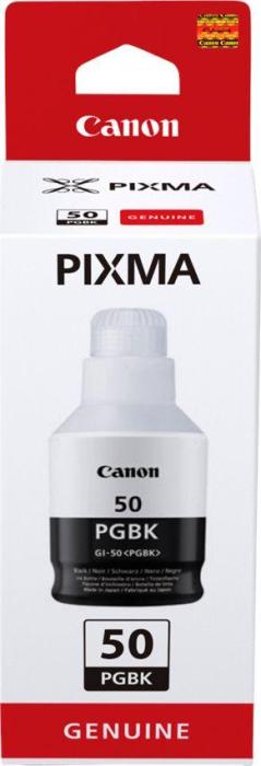 Canon BJ INK GI-50 BK (Black Ink Bottle) [3386C001] - czarny, oryginalny wkład z atramentem Canon, 6000 stron ( Canon PIXMA G5050, Canon PIXMA G6050, Canon PIXMA GM2050 )