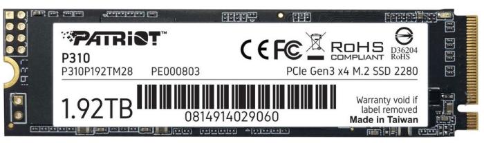 Patriot Viper P310 1.92TB SSD M.2 2280 PCIe Gen3x4 NVMe (2100/1800 MB/s) [P310P192TM28]