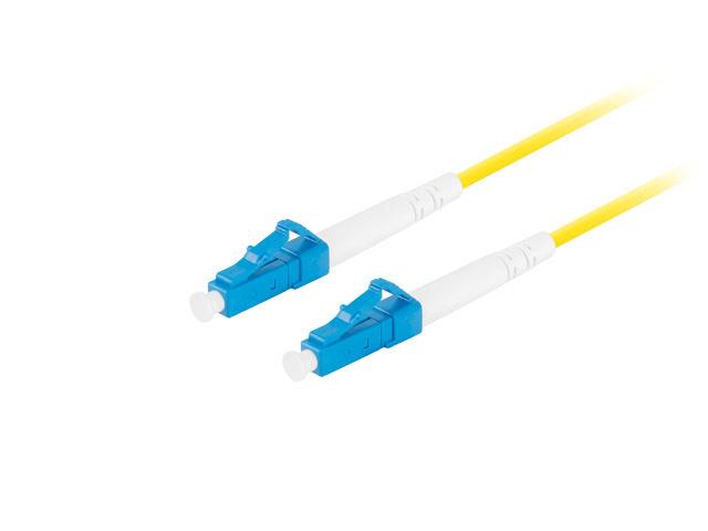 Lanberg patchcord światłowód SM LC/UPC-LC/UPC SIMPLEX 3mm LSZH G657A1 żółty (2m) [FO-LULU-SS11-0020-YE]