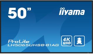 (50) 49.5 Iiyama Prolite LH5065UHSB-B1AG (VA LED, 3840 x 2160, 800, 9.5ms, 60Hzs) (2xHDMI 2.0, 1xDP 1.2, 2xUSB-A 2.0, audio) głośniki, czarny