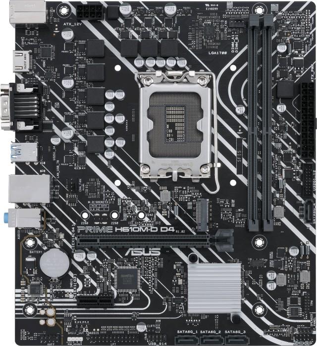 Asus PRIME H610M-D D4 (Intel H610) [S1700, 2xDDR4 do 3200MHz, (VGA, HDMI 2.1, COM) (1xM.2, 1xPCIe 4.0 x16, 1xPCIe 3.0 x1), micro ATX]