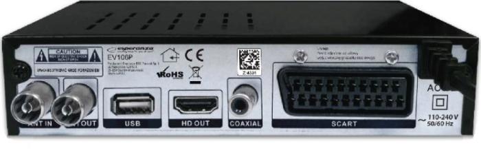 Tuner cyfrowy Esperanza EV106P DVB-T, T2 H.265, HEVC