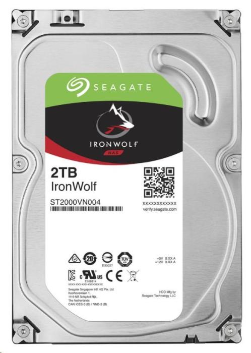 Seagate 2TB IronWolf NAS (SATA III, ATA/600, 64MB, 5900) [ST2000VN004]