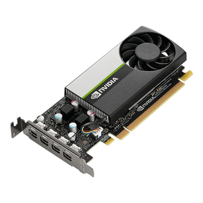 PNY NVIDIA T1000 LP 4GB GDDR6 PCI-E Low Profile bulk [VCNT1000BLK-1] (4xmini DP 1.4) (128-bit, PCI-E 3.0)