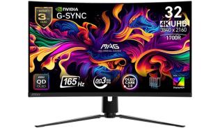(32) 31.5 MSI MAG 321CUP QD-OLED (QD-OLED zakrzywiony 1700R, 3840x2160, 1000, 0.03ms, 138%sRGB, 165Hz) (2xHDMI 2.1, 1xDP 1.4,1xUSB-C z DP 1.4) czarny