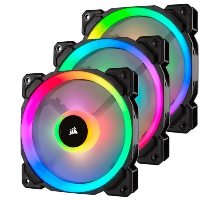 Corsair LL120 RGB LED Static Pressure PWM (3x120 mm) czarny [CO-9050072-WW]