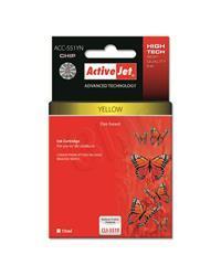 ACC-551YN - yellow, wkład z atramentem ActiveJet, 15 ml, zamiennik CLI-551Y (Canon PIXMA IP7250, IP8750, IX6850, MG5450, MG5550, MG5650, MG6350, MG6450, MG6650, MG7150, MG7550, MX725, MX925)
