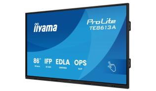 (86) 85.6 Iiyama ProLite TE8613A-B2AG (IPS, 3840x2160, 500, 8ms, 60Hz) (2xHDMI 2.0, 1xDP 1.2, 3xUsb-A 3.2 Gen1 5Gb, 1xUSB-A 2.0, 1xUSB-C 3.2 Gen1 5Gb, 1xUSB-C  2.0) głośniki, czarny