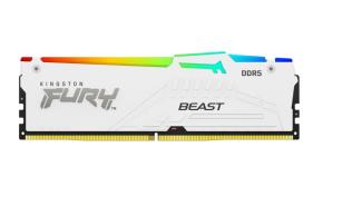 DDR5 32GB 5200 MHz Kingston Fury Beast White RGB XMP CL40 40-40-40 1.25V [KF552C40BWA-32]
