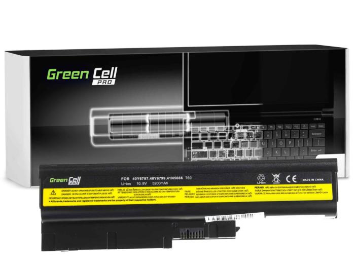 Green Cell PRO bateria do Lenovo ThinkPad T60 T61 R60 R61, 11.1V 5200mAh [LE01PRO]