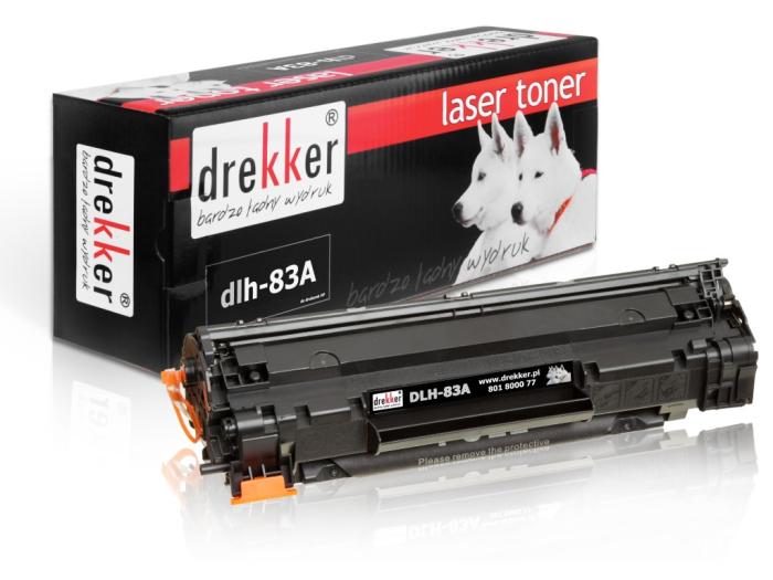DLH-83A (83A) - czarny toner Drekker, 1500 stron (zamiennik CF283A) (HP LaserJet Pro M225dn, M225dw, HP LaserJet Pro MFP M125a, M125nw, M125r, M125ra, M125rnw, M126a, M127fp, M126nw, M127fw, M127fn)