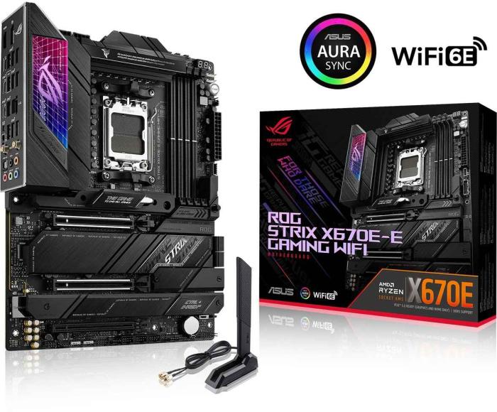 Asus ROG STRIX X670E-E GAMING (AMD X670) [AM5, 4xDDR5 do 8000MHz, (HDMI 2.1, DP 1.4) (4xM.2, 2xPCIe 5.0 x16, 1xPCIe 4.0 x16 (x4)), ATX]