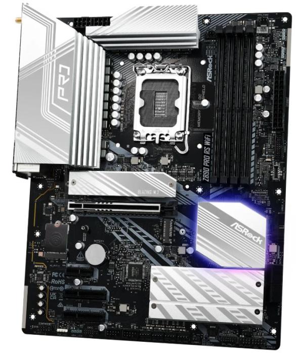 Asrock Z890 Pro RS WiFi (Intel Z890) [S1851, 4xDDR5 do 9066MHz, (HDMI 2.1, DP 1.4) (4xM.2, 1xPCIe 5.0 x16, 2xPCIe 4.0 x4, 1xPCIe 4.0 x1), WiFi6E, BT 5.3, ATX]