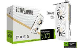 GeForce RTX5070 Zotac 12GB GDDR7 Twin Edge OC White [ZT-B50700Q-10P] (1xHDMI 2.1b, 3xDP 2.1b) (192-bit, PCIe 5.0)