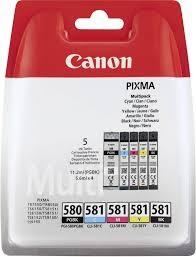 PGI-580PGBK, CMYK(2078C005) (PixmaTS6150, TS6151, TS8150, TS8151, TS9150, TS9155, TR755, TR8550)