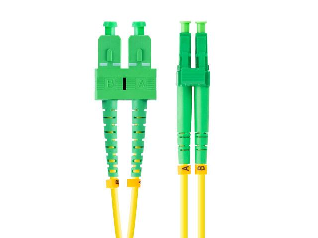 Lanberg patchcord światłowód SM SC/APC-LC/APC DUPLEX 3mm LSZH G657A1 żółty (2m) [FO-SALA-SD11-0020-YE]