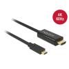 Delock kabel USB-C 3.1 Type-C / HDMI(M) (tryb alternatywny DP) 4K 60Hz (1m) [85290]