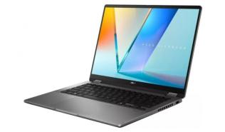 Asus Vivobook 14 Flip OLED 2w1 [TP3407SA-QL011W] 8-Core Intel Ultra 5 226V /14 1920x1200 błyszcząca, dotykowy OLED / 16GB / 512GB / Intel Arc / pk / 1.57kg / Win11Home (szary)