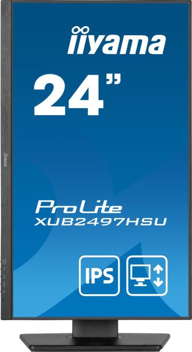24’’ Iiyama ProLite XUB2497HSU-B2 (IPS LED, 1920x1080, 300, 1ms, sRGB 99%, 100Hz) (HDMI 1.4, DP 1.2, Audio, 2xUSB 2.0) głośniki (2x2W), czarny