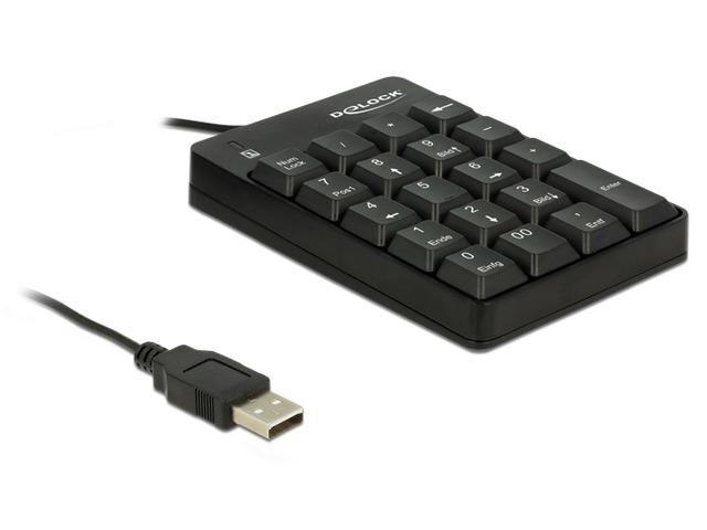 Delock klawiatura numeryczna USB 19 klawiszy (przewodowa) [12481]