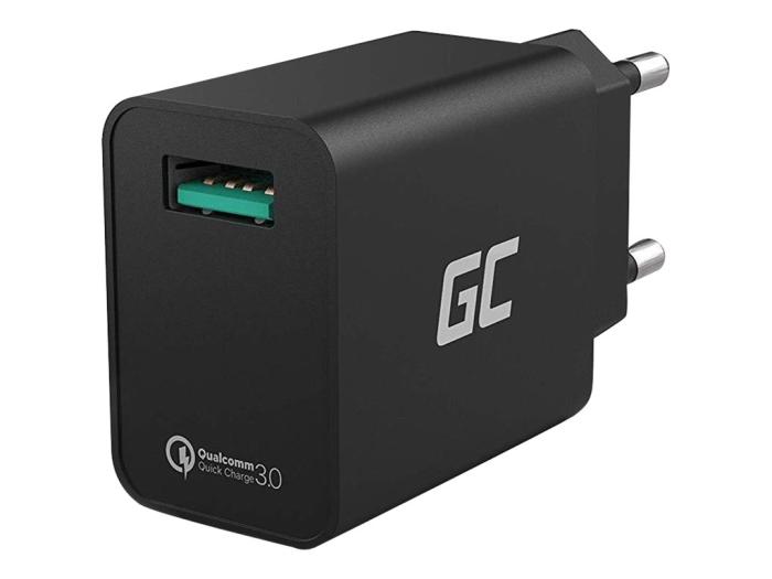 Green Cell Quick Charge 3.0 Uniwersalna ładowarka (zasilacz) sieciowa 230V / 1xUSB (5V 2.4A / 9V 2.0A / 12V 1.5A) [CHAR06]