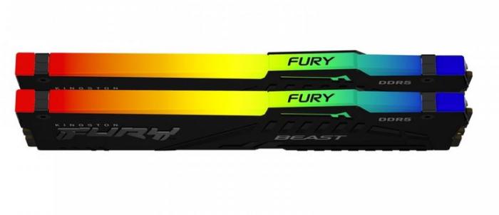 DDR5 32GB (2x16GB) 5200 MHz Kingston Fury Beast RGB CL40 40-40-40 1.25V [KF552C40BBAK2-32]