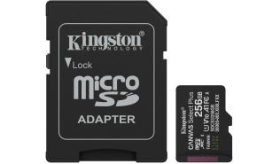 Secure Digital 256GB Kingston Micro SDXC CANVAS Select Plus Gen3 Class 10 A1 U1 UHS-I V10 + adapter (150MB/s) [SDCS3/256GB]