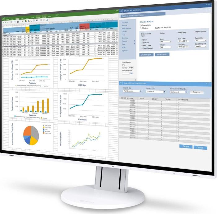 24’’ Eizo FlexScan EV2457-WT (IPS LED, 1920x1200, 350, 5ms, 60Hz) (HDMI 1.4, DVI, DP, 4xUSB 3.0) pivot, głośniki, biały