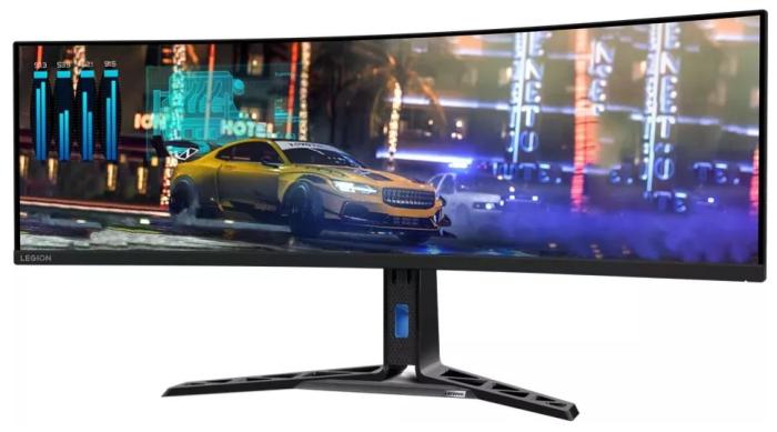 45’’ Lenovo Legion R45w-30 (VA LED zakrzywiony, 5120x1440, 450, 4ms, 99%sRGB, HDR400, 165Hz) (2xHDMI 2.1, 1xDP 1.4, 1xUSB-C 3.0/DP 1.4, 3xUSB-A 3.0, 1xUSB-B 3.0) głośniki (2x3W), czarny [67B1GAC3EU]