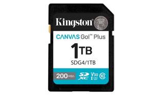 Secure Digital 1TB Kingston CANVAS Go Plus SDXC Class 10 U3 UHS-I V30 (200MB/s) [SDG4/1TB]