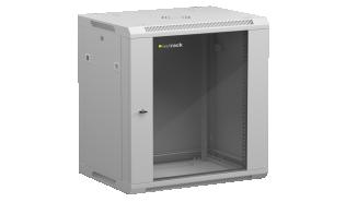 NETRACK szafa rack wisząca 19 12U 600x450 drzwi szklane (szary) [019-120-645-021]