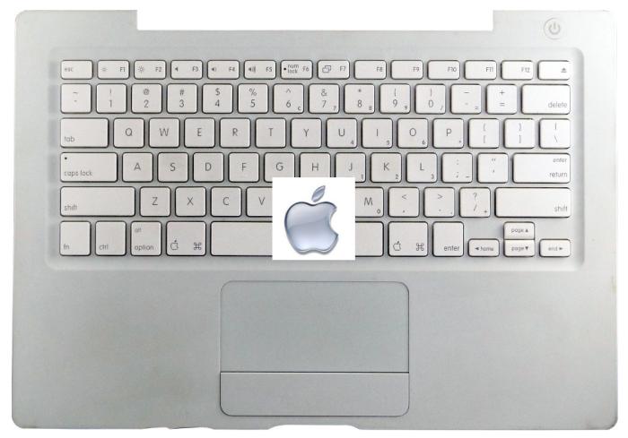 Klawiatura do notebooka Apple A1181 wraz gładzikiem i obudową (touchpad topcase) – używana
