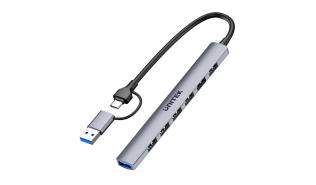 Unitek H1209A USB-A/USB-C 5Gb Hub (7xUSB-2.0) [H1209AGY01]