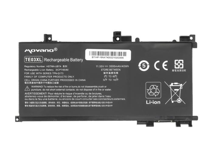 Movano bateria HP Omen 15, Pavilion 15 11.55V, 3500mAh (40Wh) 3 ogniwa [BT/HP-15NXT]