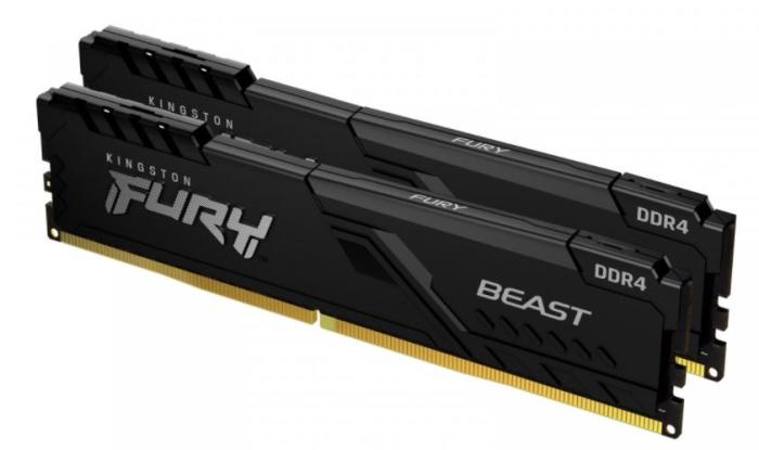 DDR4 8GB (2x4GB) 3200 MHz Kingston FURY Beast Black CL16 16-20-20 1.35V [KF432C16BBK2/8]