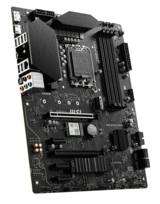 MSI PRO Z790-S WIFI (Intel Z790) [S1700, 4xDDR5 do 6600MHz, (HDMI 1.4, DP 1.4) (2xM.2, 1xPCIe 5.0 x16, 1xPCIe 4.0 x16 (x4), 3xPCIe 3.0 x1), WiFi 6E, BT 5.3, ATX]