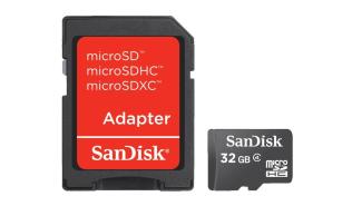 Secure Digital 32GB Sandisk Micro SDHC Class 4 + adapter [SDSDQB-032G-B35]