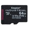 Secure Digital 64GB Kingston Industrial Micro SDXC Class 10 UHS-I U3 V30 A1F pSLC Card + adapter SD [SDCIT2/64GB]