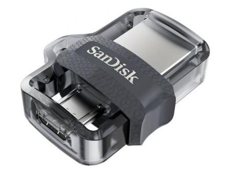 SanDisk Ultra Dual M3.0 32GB micro USB + USB 3.0 (150MB/s) (szary) [SDDD3-032G-G46]
