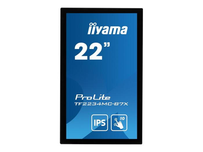 22’’ Iiyama TF2234MC-B7X (IPS dotykowy, 1920x1080, 305, 8ms) (VGA, HDMI, DP) (VESA) czarny