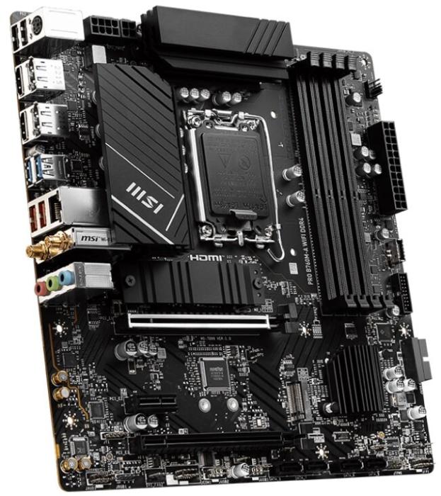 MSI PRO B760M-A WIFI (Intel B760) [S1700, 4xDDR5 do 6800MHz, (2xHDMI 2.1, 2xDP 1.4) (2xM.2, 1xPCIe 4.0 x16, PCIe 4.0 x16 (x4), 1xPCIe 3.0x1), WiFi 6E, BT 5.3, micro ATX]