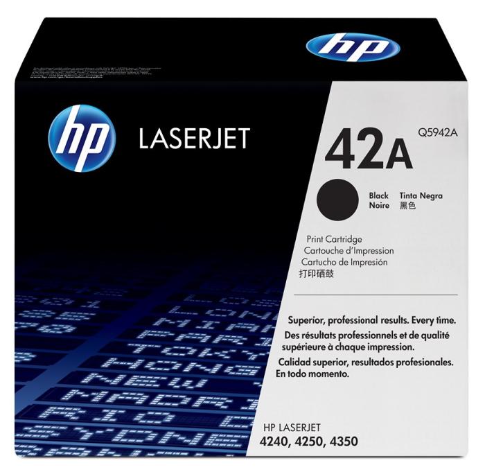 Q5942A (42A) - czarny, oryginalny toner drukujący HP, 10000 stron (HP LaserJet 4240n, 4250n, 4250dtn, 4250dtnsl, 4250tn, 4350dtn, 4350dtnsl, 4350n, 4350t, 4350tn)