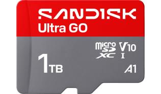 Secure Digital 1TB Sandisk Micro SDXC Ultra Go U1 V10 UHS-I A1 (190MB/s) [SDSQUGN-1T00-GN6MN]